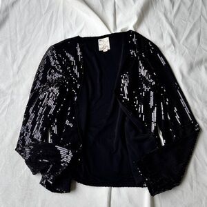 Tulle Black Sequin Top